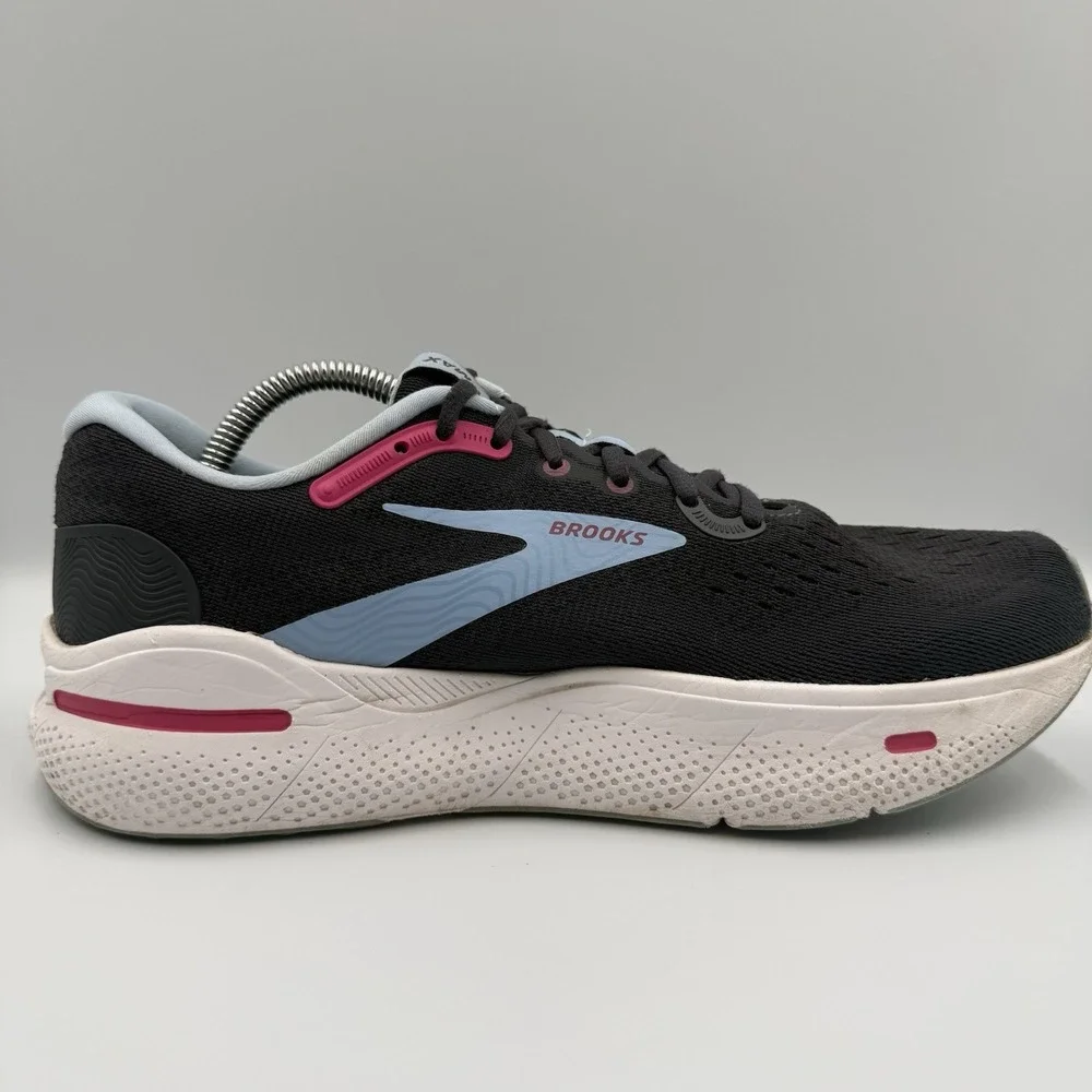 Brooks Ghost Max Women's Size 10.5 Black‎ Blue White Running Shoes Sneakers
